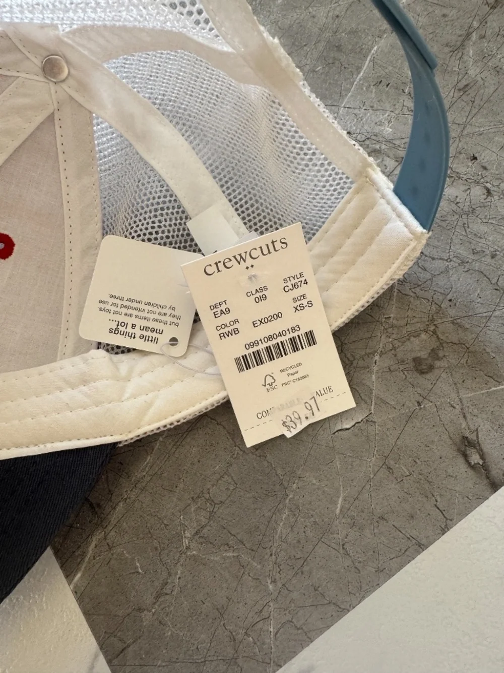J.Crew Crewcuts Boys' Crab Trucker Hat